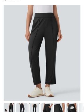 NWT HALARA Black Straight-Leg Pull-On  Pants